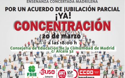 Educación se niega a la firma de un acuerdo de jubilación parcial para los docentes de la concertada
