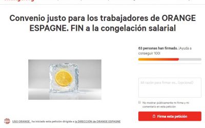 USO Orange lanza una campaña de recogida de firmas por el fin de la congelación salarial
