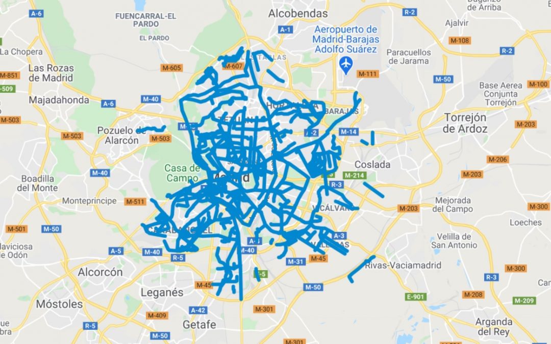 Temporal Filomena. El mapa de las calles limpias de nieve en Madrid