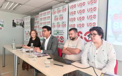 Los secretarios generales de la USO y USO-Madrid presentan las campañas del 28-A y del Primero de Mayo