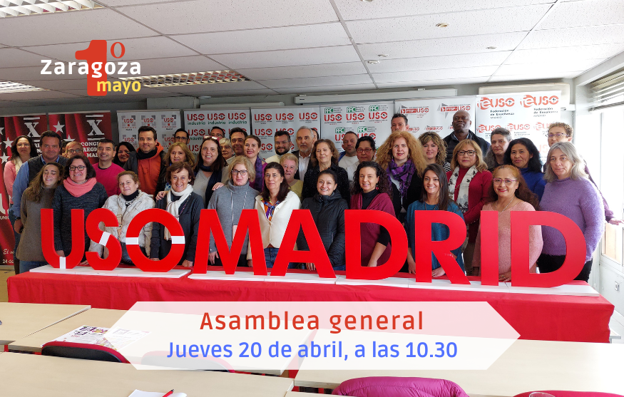 Presentación de la campaña del Primero de Mayo en USO-Madrid: jueves 20 de abril (10,30 h.)