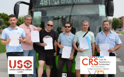 USO-Madrid paga la CRS a los afiliados de la Empresa Martín tras la huelga