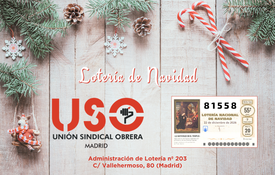 Ya está disponible la Lotería de Navidad de USO-Madrid