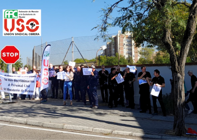 FAC-USO-Madrid vuelve a movilizarse para denunciar la discriminación salarial del personal civil del Ministerio de Defensa