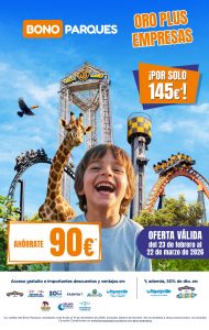 Bono Parques Oro Plus Empresas 2026: ¡Oferta exclusiva de Apertura!