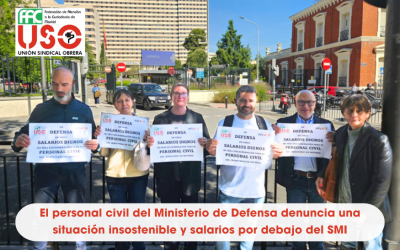 El personal civil del Ministerio de Defensa denuncia una situación insostenible y salarios por debajo del SMI