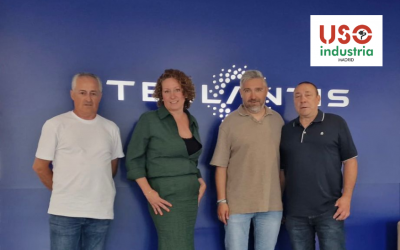 USO industria Madrid visita la factoría de Stellantis en Villaverde