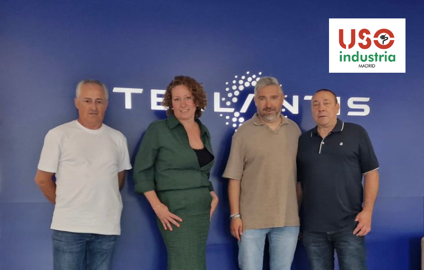 USO industria Madrid visita la factoría de Stellantis en Villaverde