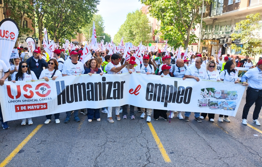 Madrid acoge el Primero de Mayo más multitudinario de la historia reciente de la USO