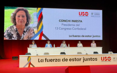 Conchi Iniesta preside el 13 Congreso Confederal de la USO y Joaquín Pérez es reelegido secretario general