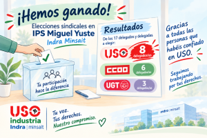 USO industria Madrid gana las elecciones en IPS-Miguel Yuste (Indra)